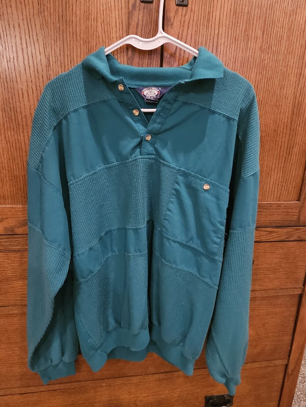 Teal Vintage 90s Knights Bridge Button Up Sweater Men's Size L